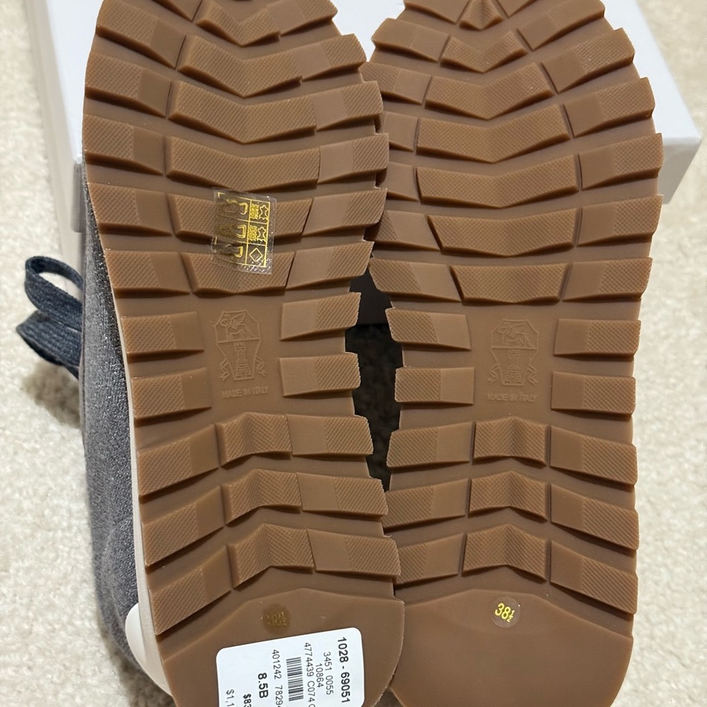 Brand New In Box Brunello Cucinelli Sparkling Knit Sneakers 38.5 - Picture 10 of 16